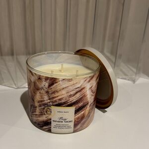 White Barn Sunday Night Candle - Cream and Brown Marble